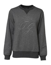 Dolce & Gabbana Gray DG Logo Embroidered Pullover Sweater